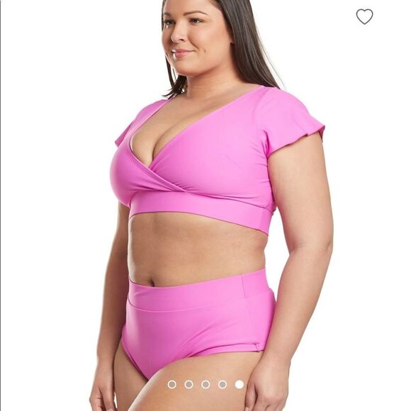 alpine butterfly Other - ALPINE BUTTERFLY Lover High Waisted Bikini Bottom 2X and Top 3X Magenta Pink
